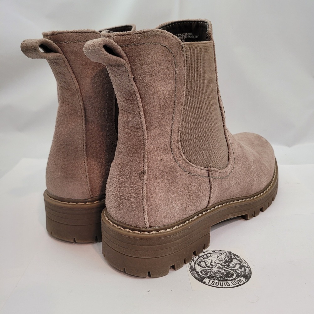 Cliffs by White Mountain Mastery Boot Women 7.5M Taupe Suede Textile Lug Sole - Picture 4 of 9